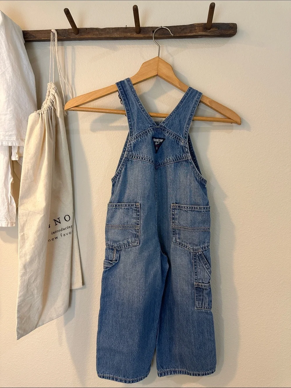 OshKosh B'gosh Vestbak Denim Overalls in Blue Wash Size 2T